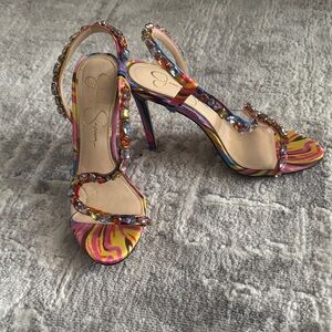 Jessica Simpson Multicolor Strappy Heels